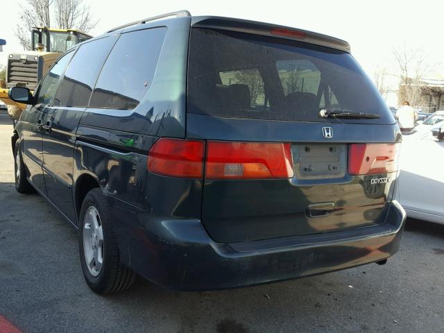 2HKRL18601H554009 - 2001 HONDA ODYSSEY EX GREEN photo 3