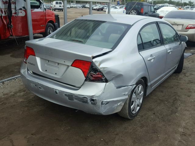 1HGFA16578L078769 - 2008 HONDA CIVIC LX SILVER photo 4