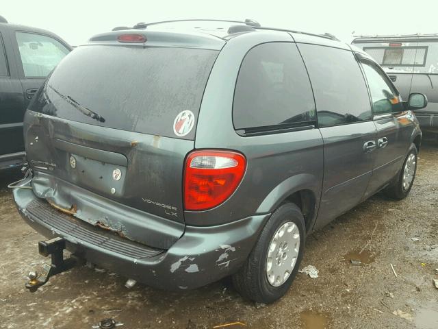 1C8GJ453X2B659098 - 2002 CHRYSLER VOYAGER LX GREEN photo 4