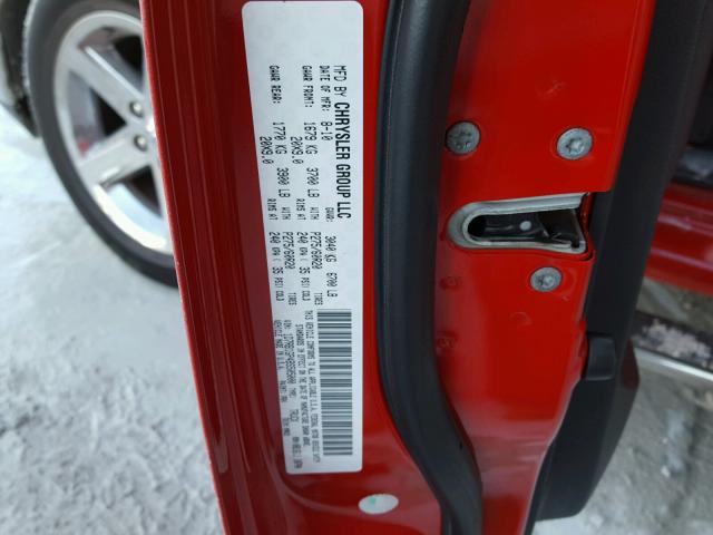 1D7RB1GP4BS505000 - 2011 DODGE RAM 1500 RED photo 10