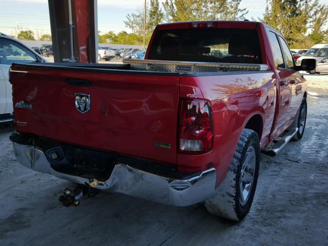 1D7RB1GP4BS505000 - 2011 DODGE RAM 1500 RED photo 4