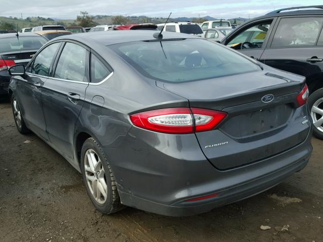 3FA6P0HD3GR226272 - 2016 FORD FUSION SE CHARCOAL photo 3