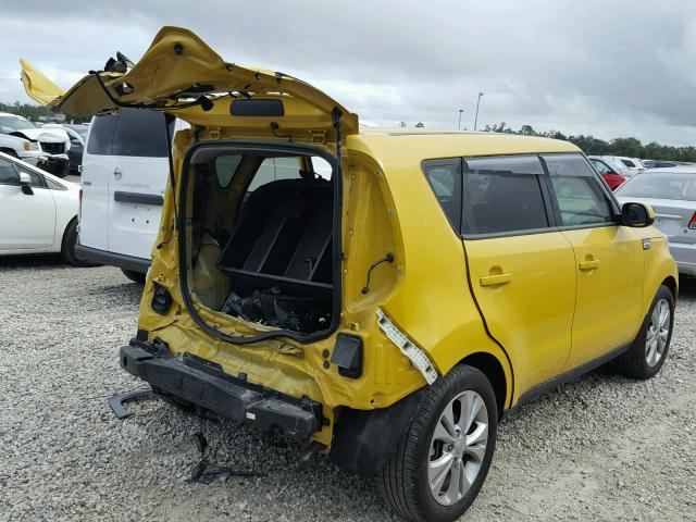 KNDJP3A50G7280225 - 2016 KIA SOUL + YELLOW photo 4