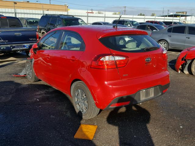 KNADM5A33C6038610 - 2012 KIA RIO LX RED photo 3