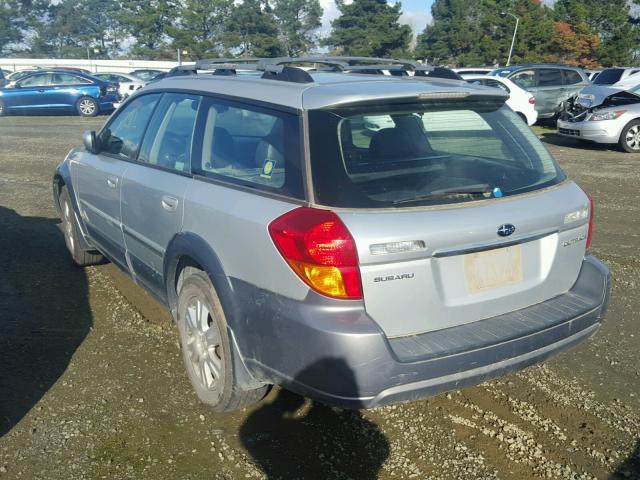 4S4BP62C357328876 - 2005 SUBARU LEGACY OUT SILVER photo 3