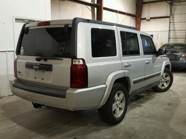 1J8HG48K67C653672 - 2007 JEEP COMMANDER SILVER photo 4