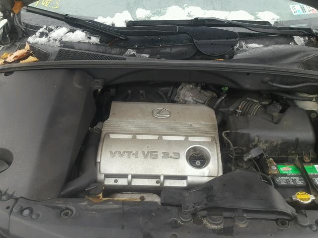 JTJHA31U340059436 - 2004 LEXUS RX 330 SILVER photo 7