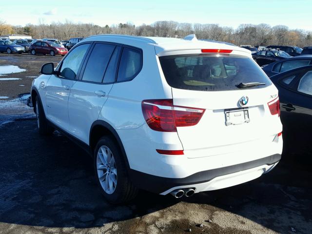 5UXWX9C31H0W76483 - 2017 BMW X3 XDRIVE2 Белый фото 3