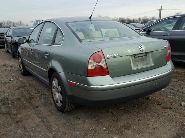 WVWRH63B31E150995 - 2001 VOLKSWAGEN PASSAT GLX GREEN photo 3