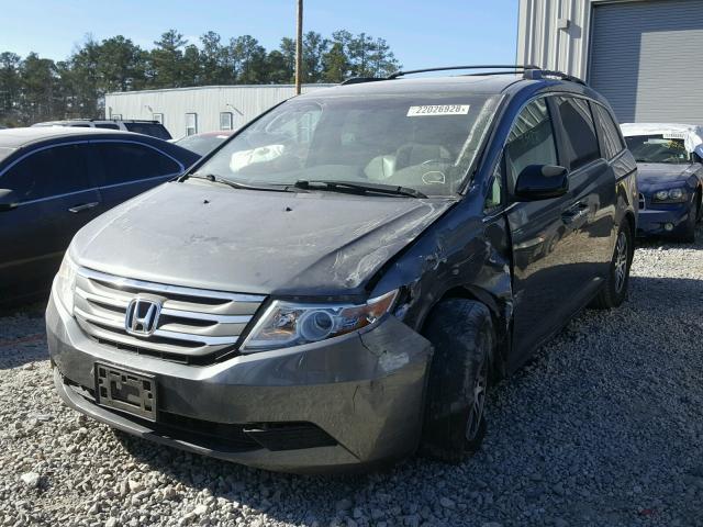 5FNRL5H6XBB085390 - 2011 HONDA ODYSSEY EX GRAY photo 2