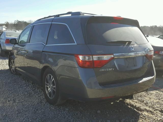 5FNRL5H6XBB085390 - 2011 HONDA ODYSSEY EX GRAY photo 3