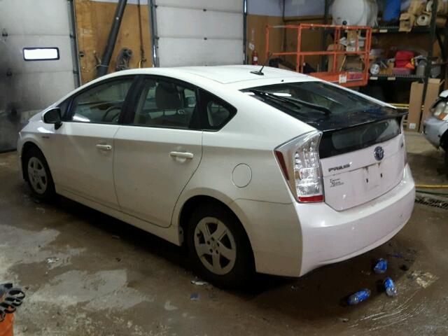 JTDKN3DU0A0045790 - 2010 TOYOTA PRIUS WHITE photo 3