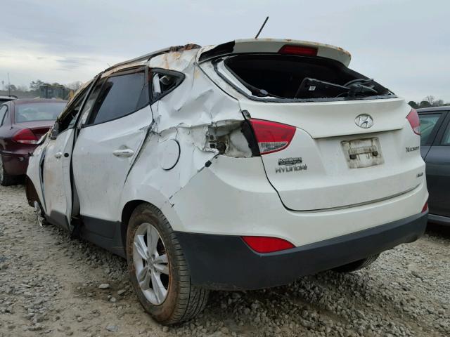 KM8JUCAC7BU309278 - 2011 HYUNDAI TUCSON GLS WHITE photo 3