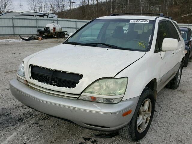 JTJHF10U020292341 - 2002 LEXUS RX 300 WHITE photo 2