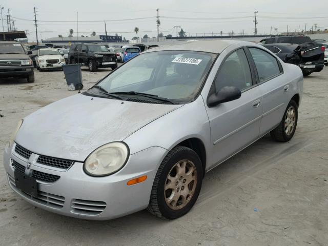 1B3ES56C75D148954 - 2005 DODGE NEON SXT SILVER photo 2