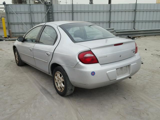 1B3ES56C75D148954 - 2005 DODGE NEON SXT SILVER photo 3