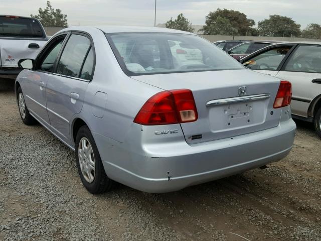 1HGES15632L035363 - 2002 HONDA CIVIC LX SILVER photo 3