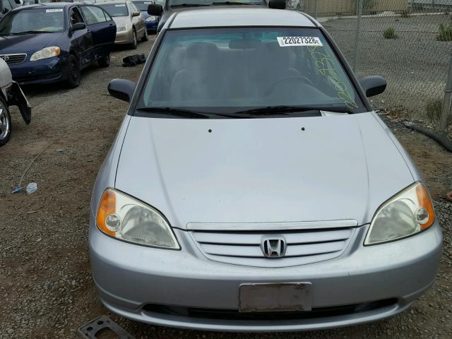 1HGES15632L035363 - 2002 HONDA CIVIC LX SILVER photo 9