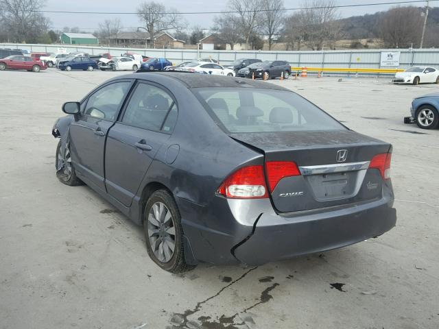 2HGFA16959H340922 - 2009 HONDA CIVIC EXL SILVER photo 3