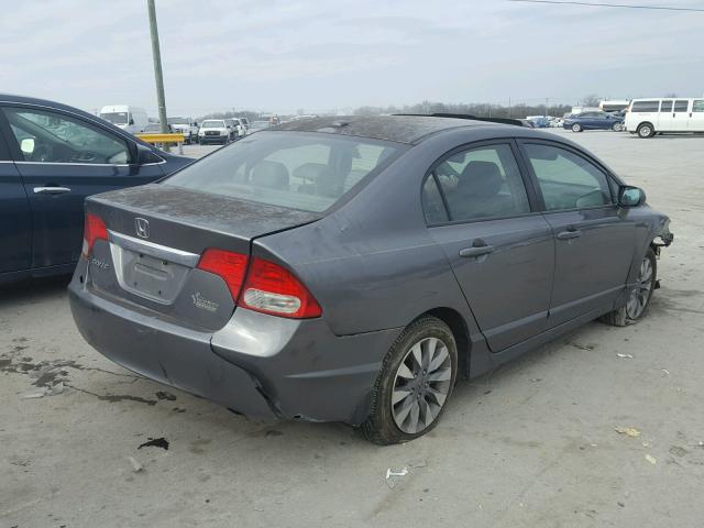 2HGFA16959H340922 - 2009 HONDA CIVIC EXL SILVER photo 4