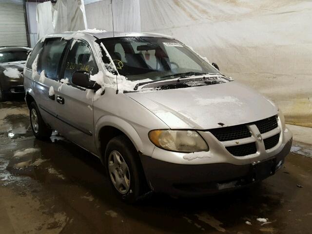 1B4GP25B02B700427 - 2002 DODGE CARAVAN SE SILVER photo 1