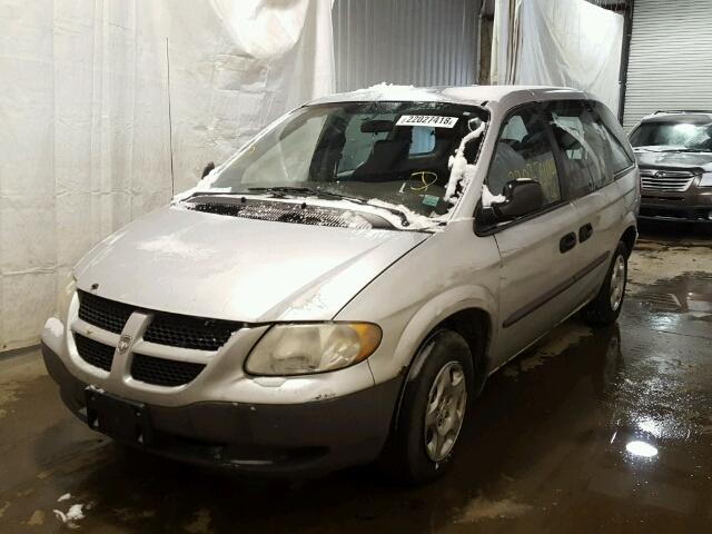 1B4GP25B02B700427 - 2002 DODGE CARAVAN SE SILVER photo 2