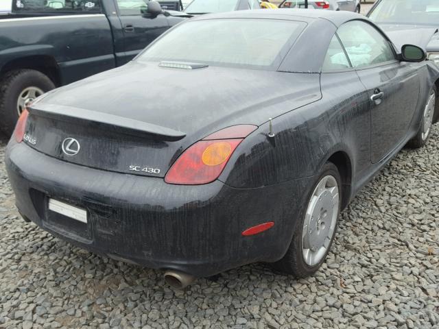 JTHFN48Y820005686 - 2002 LEXUS SC 430 BLACK photo 4