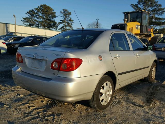 2T1BR32E17C846338 - 2007 TOYOTA COROLLA CE SILVER photo 4