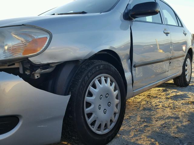 2T1BR32E17C846338 - 2007 TOYOTA COROLLA CE SILVER photo 9