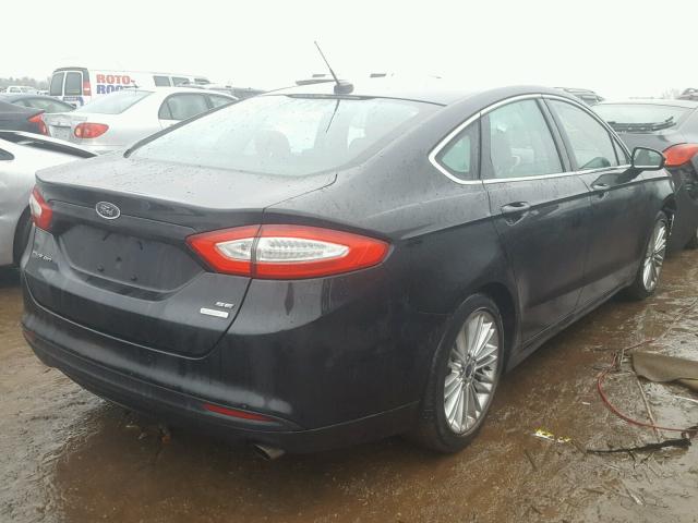 3FA6P0HR3DR357693 - 2013 FORD FUSION SE BLACK photo 4