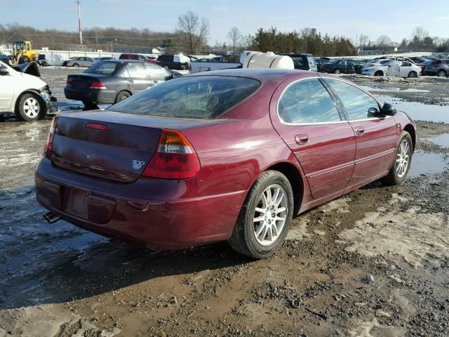 2C3HE66G72H154056 - 2002 CHRYSLER 300M MAROON photo 4