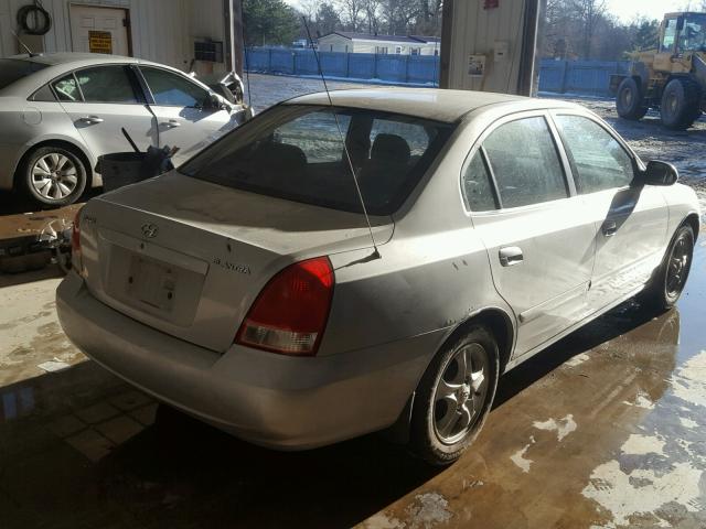 KMHDN45D63U480396 - 2003 HYUNDAI ELANTRA GL GRAY photo 4