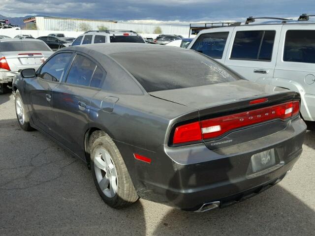 2B3CL3CG2BH586778 - 2011 DODGE CHARGER GRAY photo 3