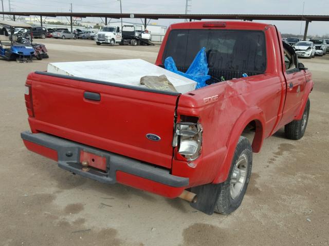 1FTYR10U24PA35864 - 2004 FORD RANGER RED photo 4