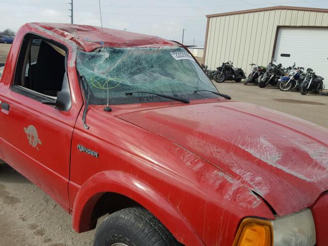 1FTYR10U24PA35864 - 2004 FORD RANGER RED photo 9