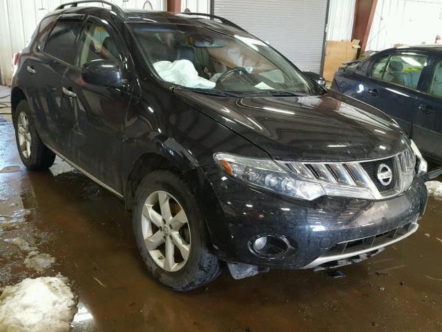 JN8AZ18WX9W160720 - 2009 NISSAN MURANO S BLACK photo 1