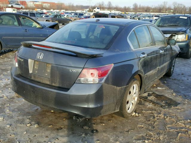 1HGCP36878A020762 - 2008 HONDA ACCORD EXL GRAY photo 4