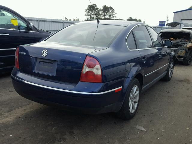 WVWPD63B54E217586 - 2004 VOLKSWAGEN PASSAT GLS BLUE photo 4