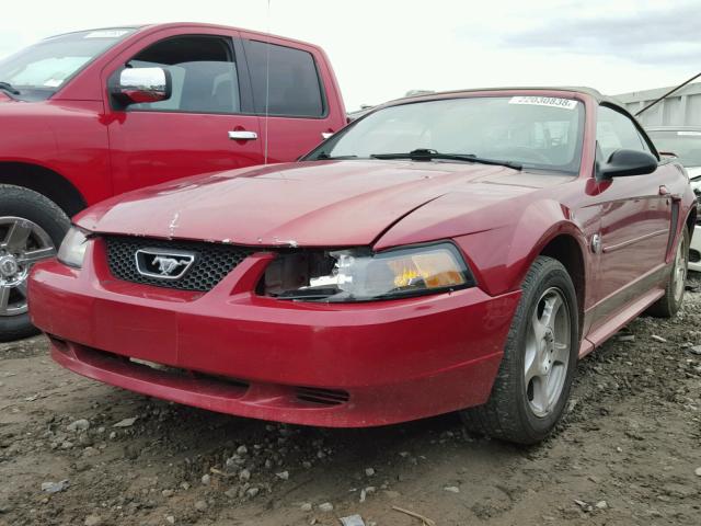 1FAFP44644F215126 - 2004 FORD MUSTANG RED photo 2