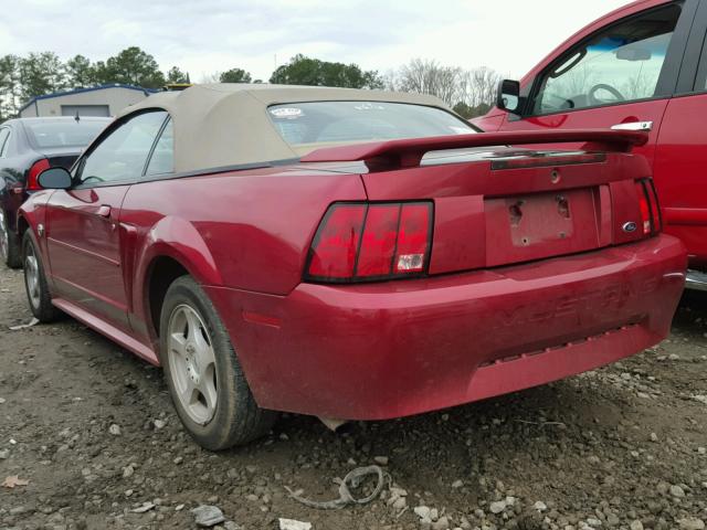 1FAFP44644F215126 - 2004 FORD MUSTANG RED photo 3