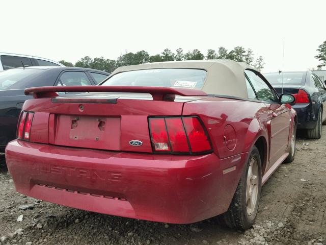 1FAFP44644F215126 - 2004 FORD MUSTANG RED photo 4