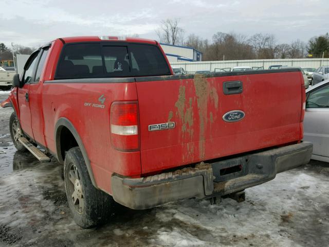 1FTPX14515NA31046 - 2005 FORD F150 RED photo 3