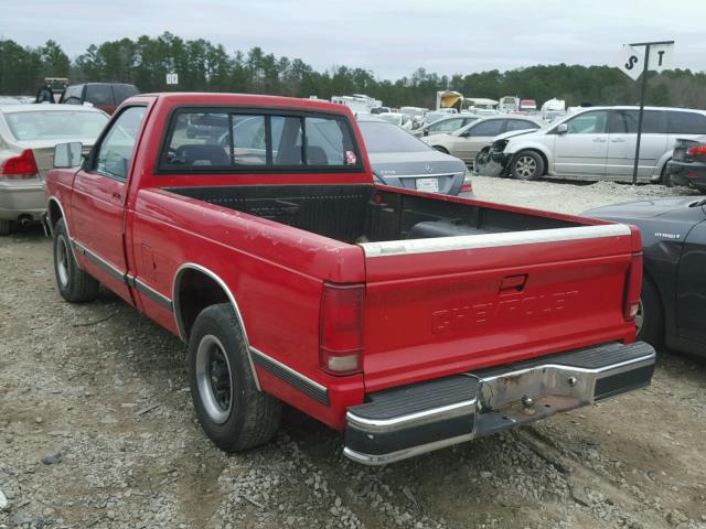 1GCCS14Z8N8110292 - 1992 CHEVROLET S TRUCK S1 RED photo 3