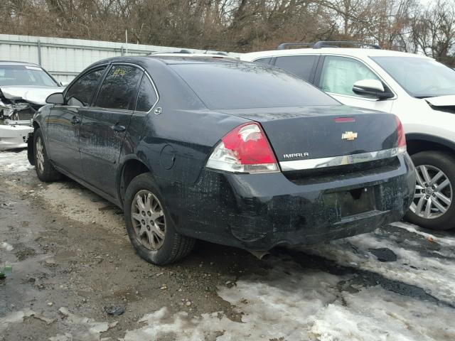 2G1WS581269307708 - 2006 CHEVROLET IMPALA POL BLACK photo 3