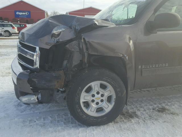 2GCEK19J171709164 - 2007 CHEVROLET SILVERADO BROWN photo 9