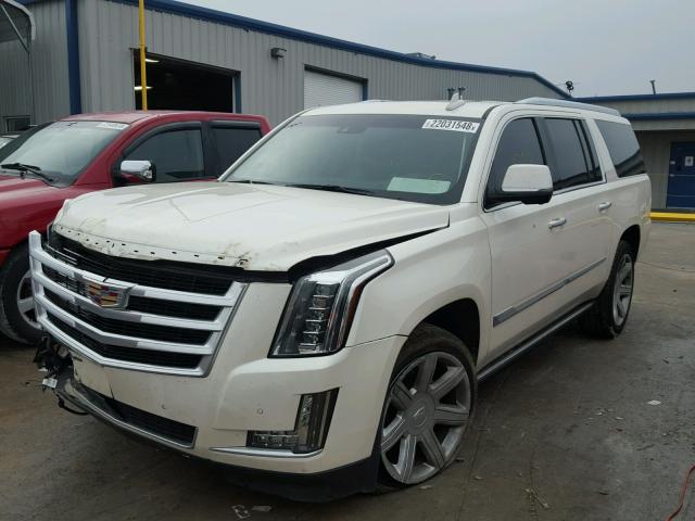 1GYS4TKJ6FR708823 - 2015 CADILLAC ESCALADE E WHITE photo 2