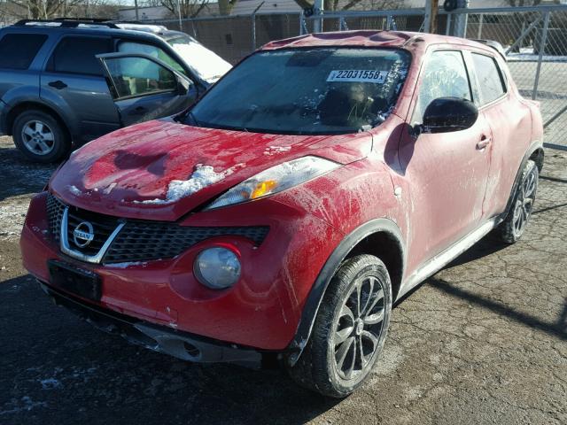 JN8AF5MV5ET358632 - 2014 NISSAN JUKE S RED photo 2