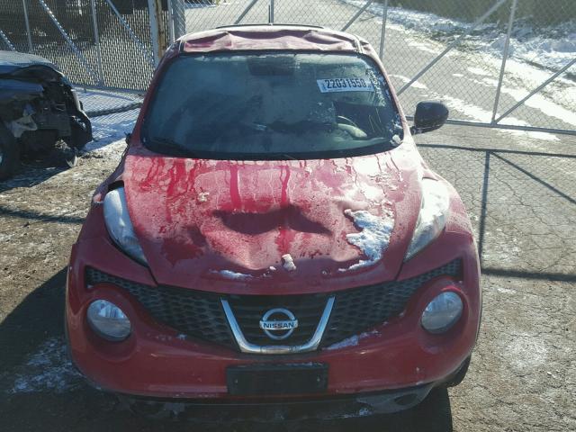 JN8AF5MV5ET358632 - 2014 NISSAN JUKE S RED photo 9