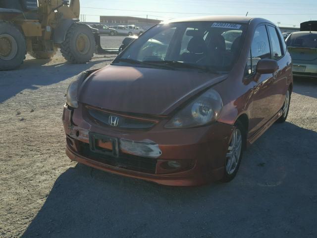 JHMGD38677S015833 - 2007 HONDA FIT S ნარინჯისფერი ფოტო 2