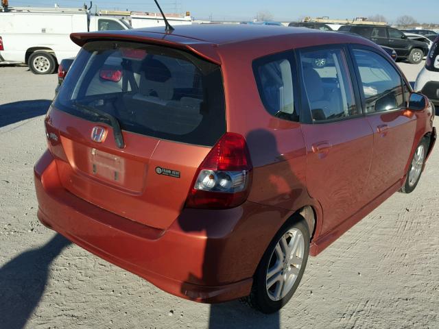 JHMGD38677S015833 - 2007 HONDA FIT S ნარინჯისფერი ფოტო 4